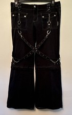 Rare Y2k Tripp Nyc Goth Punk Bondage Pants Zip Off Women Size 11 Chain Wide Leg Rare Y2k Tripp Nyc Goth Punk Bondage Pants Zip Off Women Size 11 Chain Wide Leg
