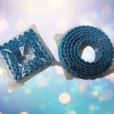 2 Sided Set Of 11 Cookie Cutters Cutter NIB NIP Kid Kitchen Square Circle