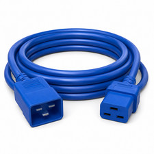 Heavy Duty Power Extension Cord IEC320 C20 to IEC320 C19 , Blue 2/3/5/6/8/10 ft