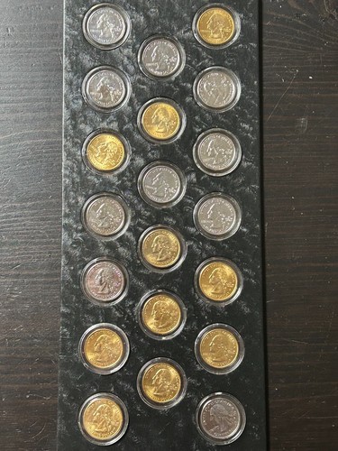 80-1999-2002 STATE QUARTERS 24 KARAT GOLD OR PLATINUM SEE DESCRIPTION & PHOTOS