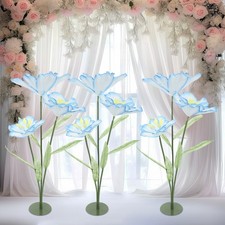 Three-head Artificial Tulips Fake Wedding Flowers for Home Party Reception Decor