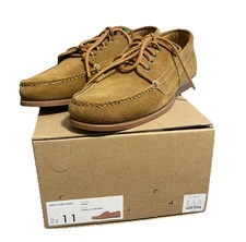 NEW J.Crew Factory Suede Camp Moccasin Shoes Mens 11 US Tobacco Brown NWB $198