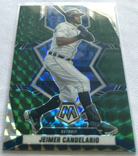 2022 Panini Mosaic Baseball Jeimer Candelario Detroit Tigers Green Mosaic Prizm