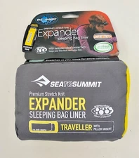 NWT! Sea to Summit Expander Sleeping Bag Travel Liner Traveler w/Pillow Insert