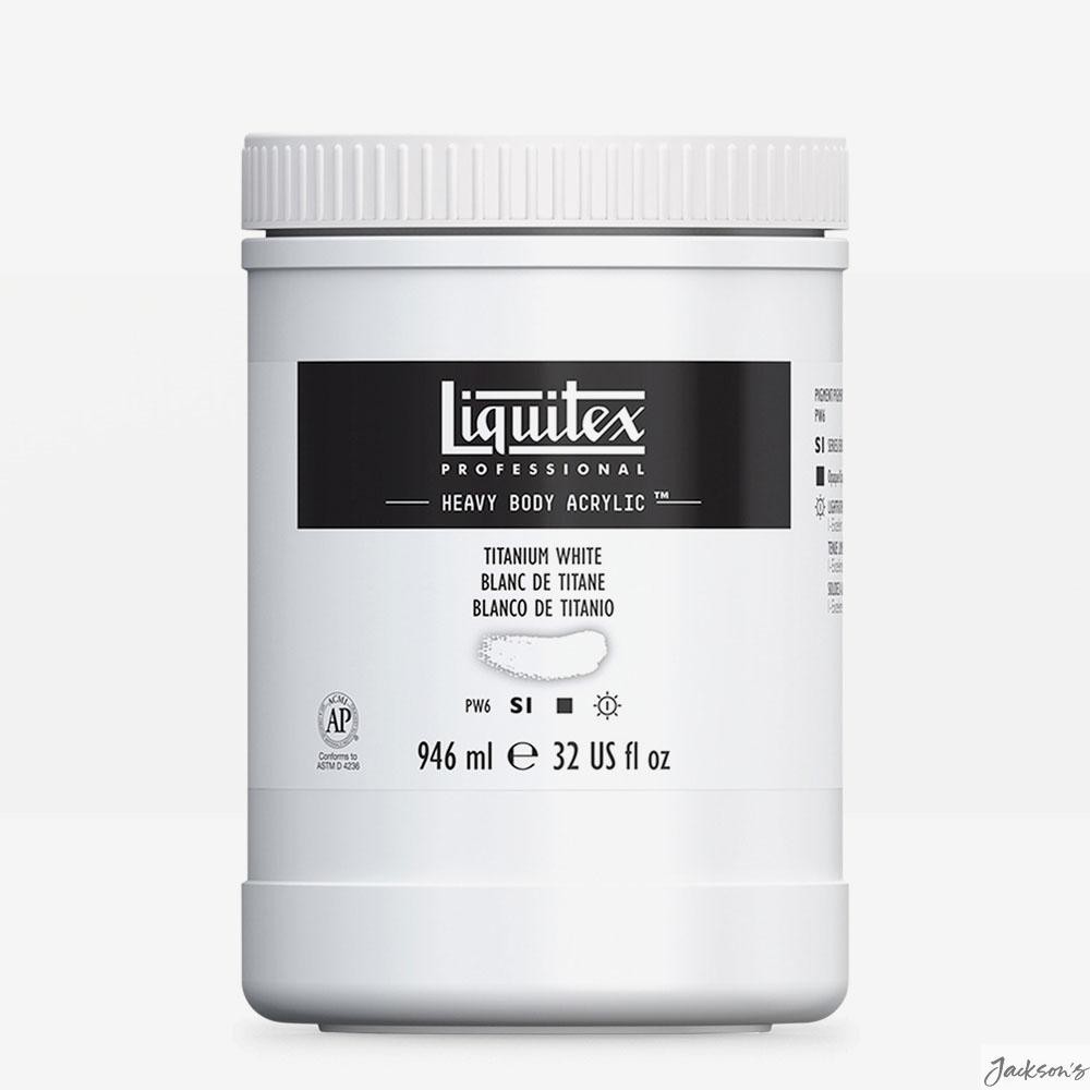 Liquitex Professional Heavy Body Acrylic Paint 946ml Titanium White Art Use