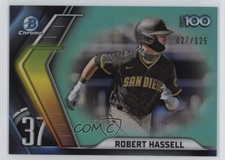 2022 Bowman Chrome Scouts Top 100 Aqua Refractor 27/125 Robert Hassell III 6k2