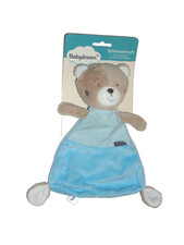 NEU * Babydream Rossmann Bär Teddybär blau braun weiß Schmusetuch Schnuffeltuch