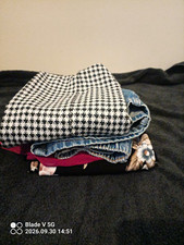 Girl Mixed Clothing Job Lot Bundle x4 Items – Houndstooth, Denim & Floral