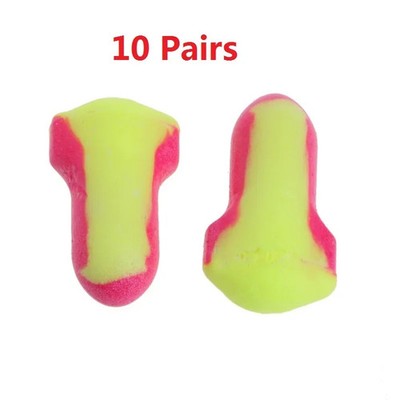 Escam 10 Pairs Disposable Soft Foam Earplugs Snore-proof Sleep Ear - Type B