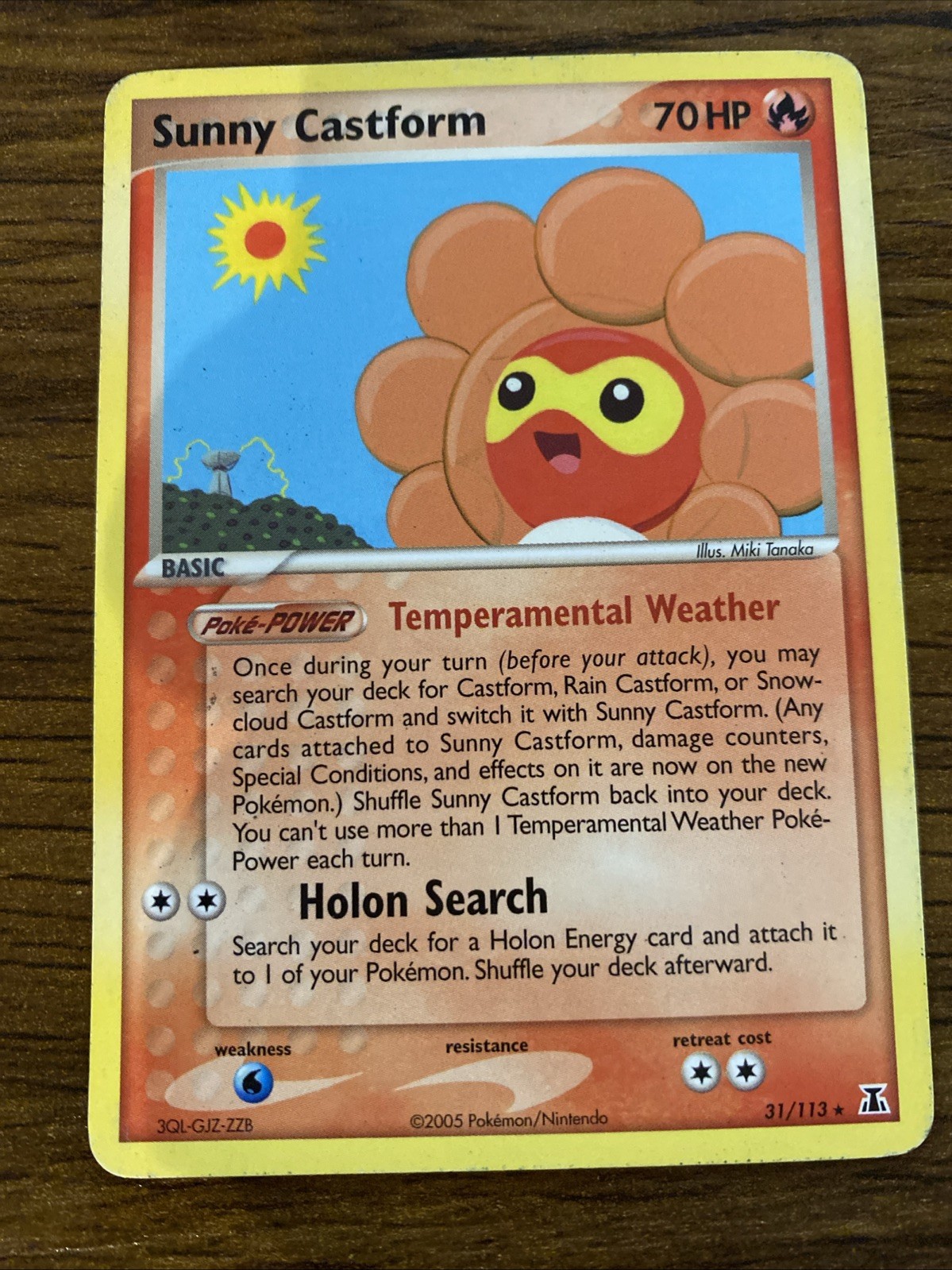 Pokémon Sunny Castform Non Holo Card 31/113 exDelta Species