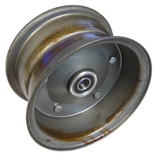 6 X 3-14 Floater Wheel With Hub Split Steel Rim 58 Bearing Go Kart