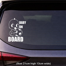 Baby On Board Car Decals Stickers &ndash; Cute Baby Safety Sign for Window, Bumper
