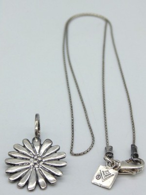 SILPADA Retired 2009 DAISY FLOWER PENDANT W/ SILPADA CHAIN ~ 925 Sterling Silver