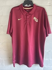 Nike Dri-Fit Florida State Seminoles Polo Shirt Mens XL Red Performance Golf
