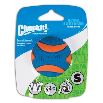 Chuckit! Ultra Squeaker Ball Natural Rubber Dog Toy Small 2 inch - 12 Pack