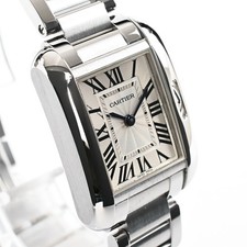 CARTIER Tank Anglaise Sm W5310022 Silver Ladies Used Watch #31231 4