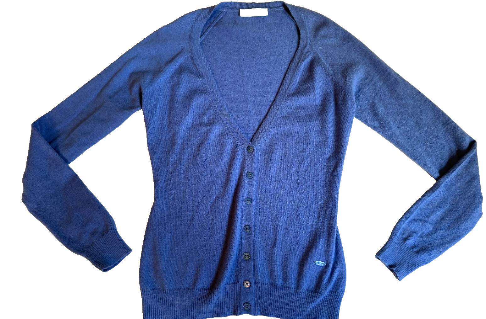 Emilio Pucci Cashmere Blue V-Neck Cardigan Sweater SZ 40/6