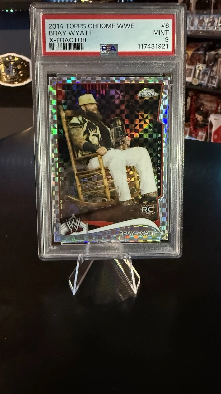 2014 Topps Chrome WWE Bray Wyatt #6 X-Fractor (RC) only 2 graded higher.