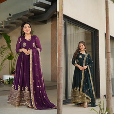 Women  s Faux Blooming Gown Navratri Garba Night Indian Traditional Wear