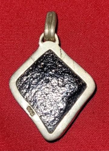 Exquisiter Sterling Silber Kettenanhänger aus buntem dichroitischem Glas - Bild 4 von 4