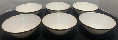Vintage Rosenthal Nice 3680 Gold Rim Berry Dessert Bowls Set 6 Selb Germany