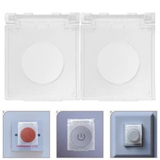  2 Pcs Toggle Switch Push Button Cover Transparent Start Covers Protector