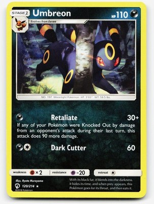 Umbreon Rare - SM8 120/214 EN LP Pokemon