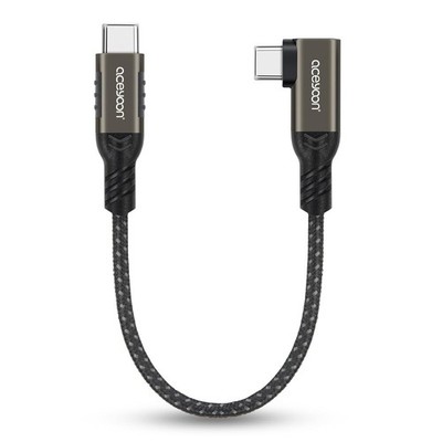 Aceyoon 240W USB C auf USB C Kabel Kurz 20cm, 5A Typ C PD Kabel Winkel Nylon