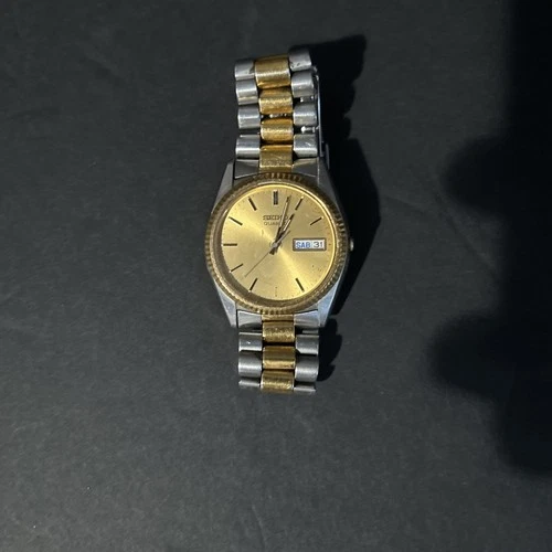 Vintage Seiko Quartz Two-Tone Day/Date Watch