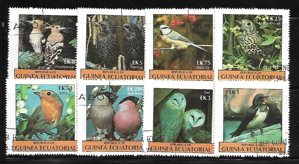 Guinée Equatoriale 1977 Série oblitérée Oiseaux (AT42) - Photo 1/1