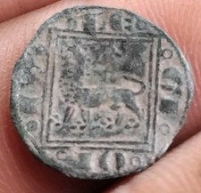 Spanish Obolo Alfonso X Castle & Lion 1252 - 1284