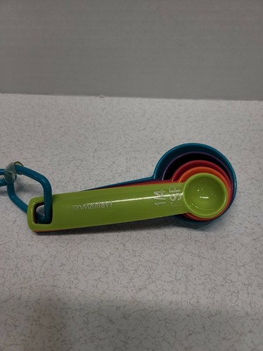 Farberware Measuring Spoons Durable Plastic Set Of 5 Kitchen Tools Multicolor - Picture 5 of 5