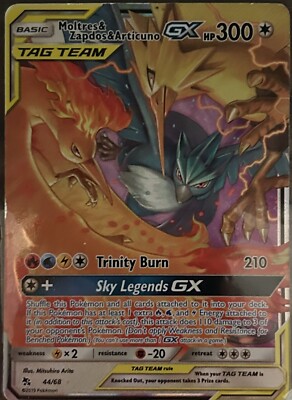 Moltres & Zapdos & Articuno-gx 44/68 Hidden Fates | eBay