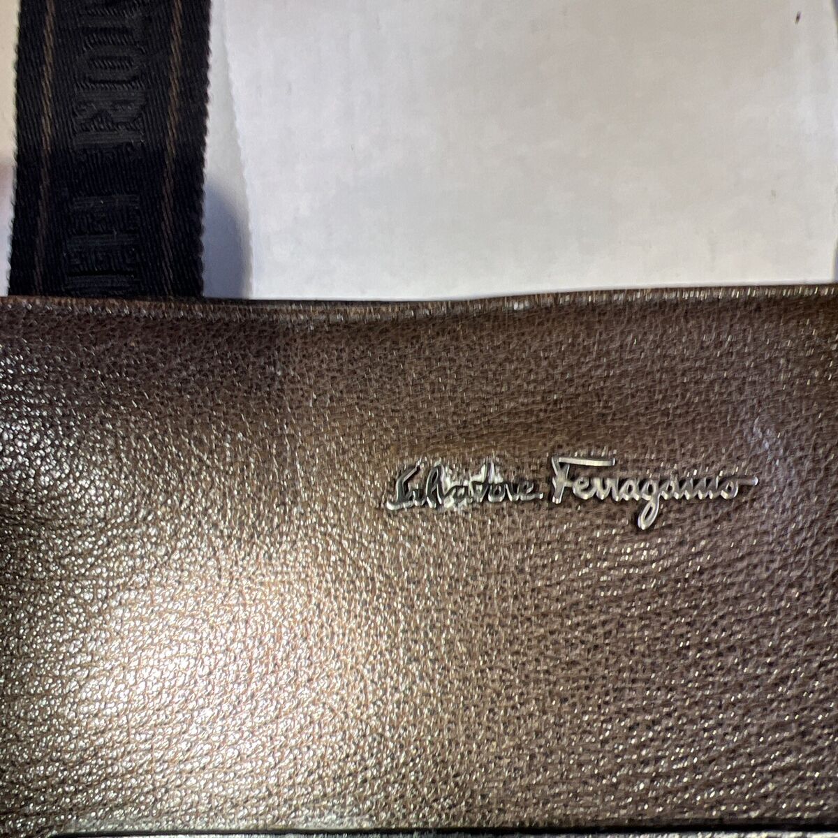 Salvatore Ferragamo Shoulder Bag Brown and Black FB 24 9811 Salvatore Ferragamo Shoulder Bag Brown and Black FB 24 9811