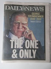 GEORGE STEINBRENNER DIES NEW YORK DAILY NEWS 2010 newspaper TRIBUTE EDITION