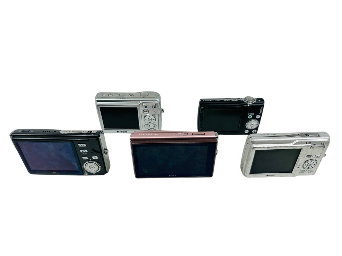 Lot Of 5 Nikon Coolpix Digital Camera PARTS/REPAIR (L12, S220, S7c