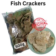 4 packs x 500G FRESH FISH CRACKERS (keropok ikan ) - free shipping