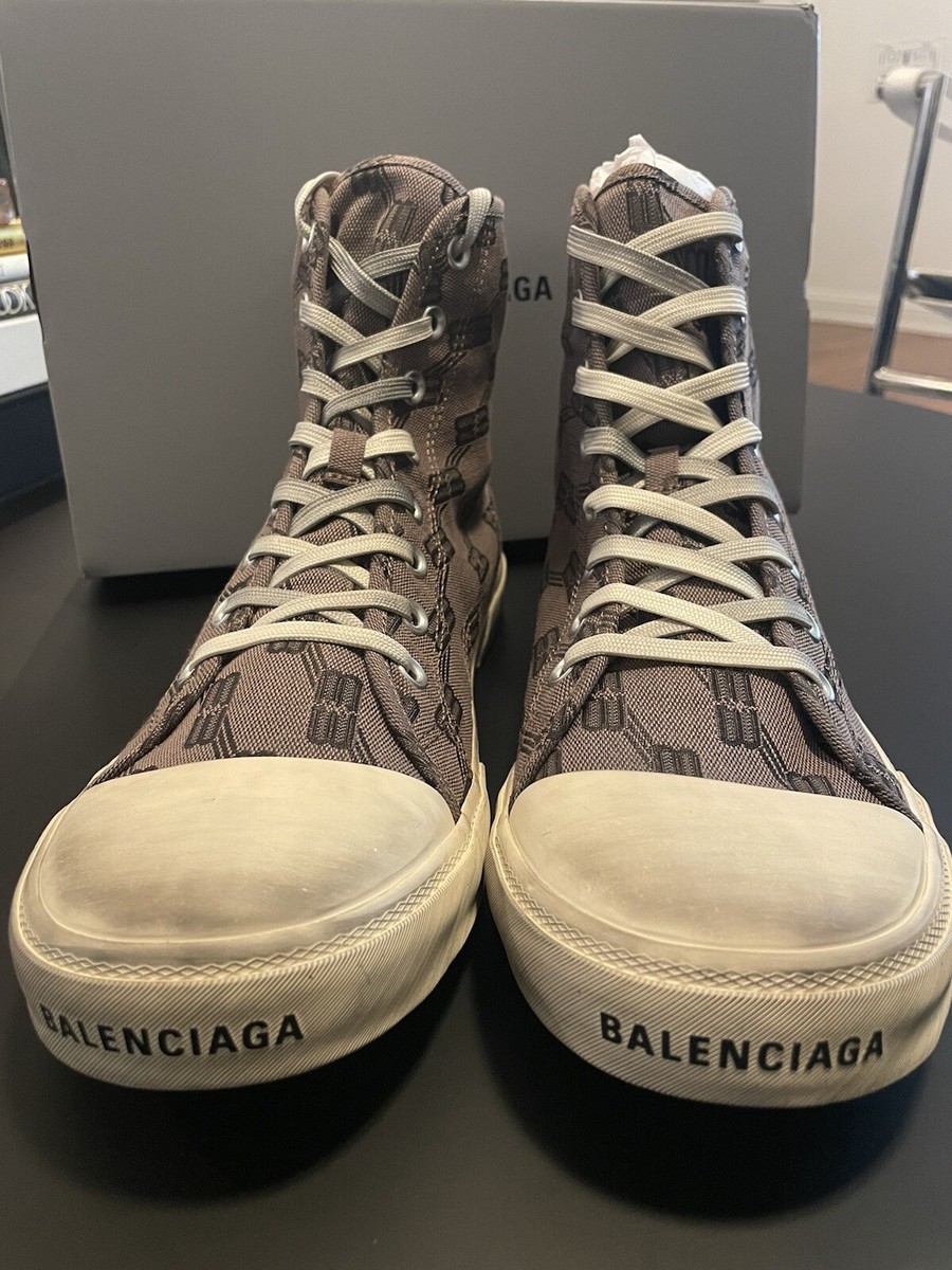 Balenciaga Paris High BB Monogram Sneaker | eBay