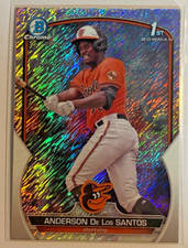 2023 Bowman 1st Chrome SHIMMER REFRACTOR Anderson De Los Santos #BCP-207 Orioles