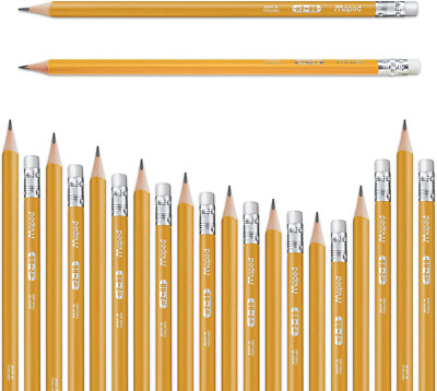 Maped - Essentials Triangular Graphite #2 Pencils 144-Pack - Smooth Writing - Du