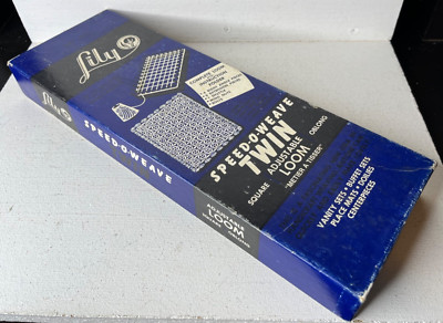 Vtg Lily Speed-O-Weave Art 817 Adjustable Weaving Loom Square w/ Instructions