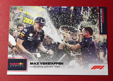 2023 Topps Now F1 Max Verstappen Celebrating with Team #083 Red Bull Racing