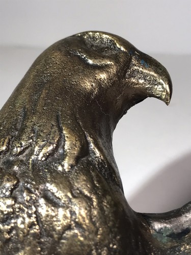 Refugio Solid Brass American Eagle Wall Hanging 16-3/4“ Wide - Picture 14 of 24