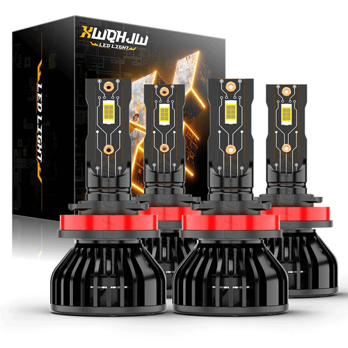 4X H9 H11 LED Headlights Kit Combo Bulbs 6000K High Low Beam Super White Bright - Picture 1 of 11
