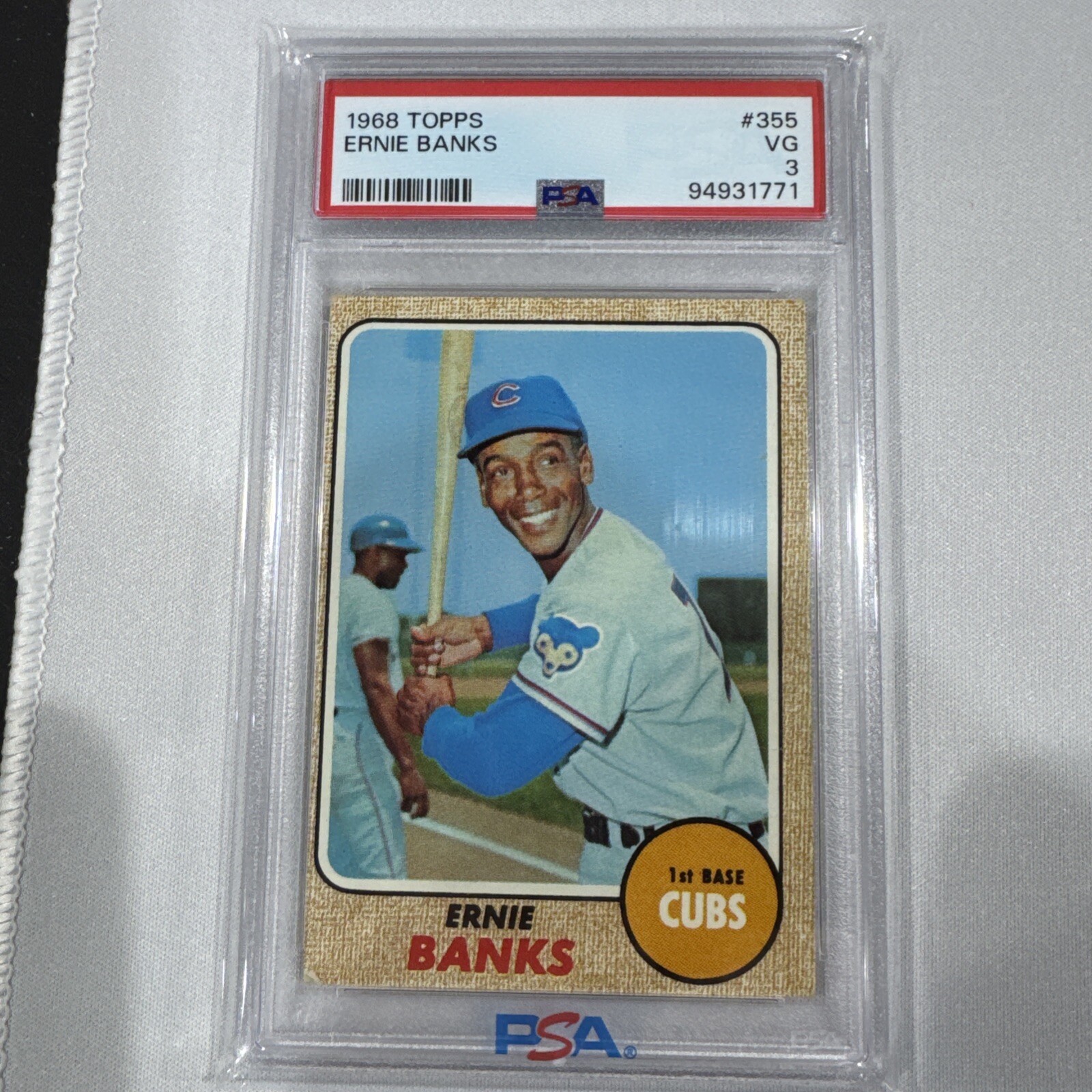 1968 Topps Ernie Banks #355 PSA 3 Chicago Cubs