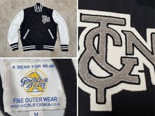 Golden Bear Stadium Varsity Jacket Coat Black White T&N Medium Made In USA