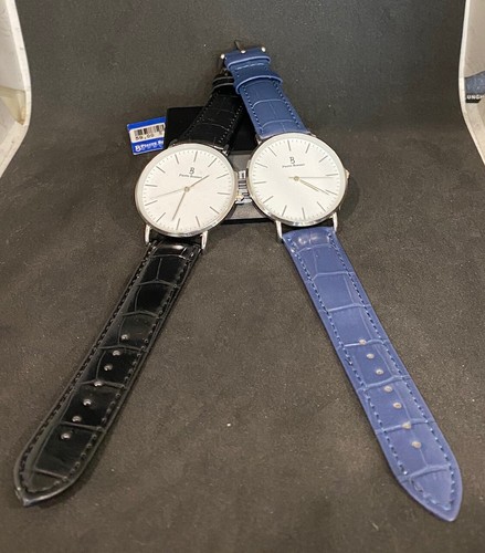 Orologio Pierre Bonnet 9145E uomo acciaio quadrante bianco cinturino pelle  | eBay