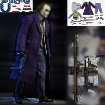 1/6 The Dark Knight Joker Clothing Weapons Set For 12'' DX01 DX11 Hot Toy Figure