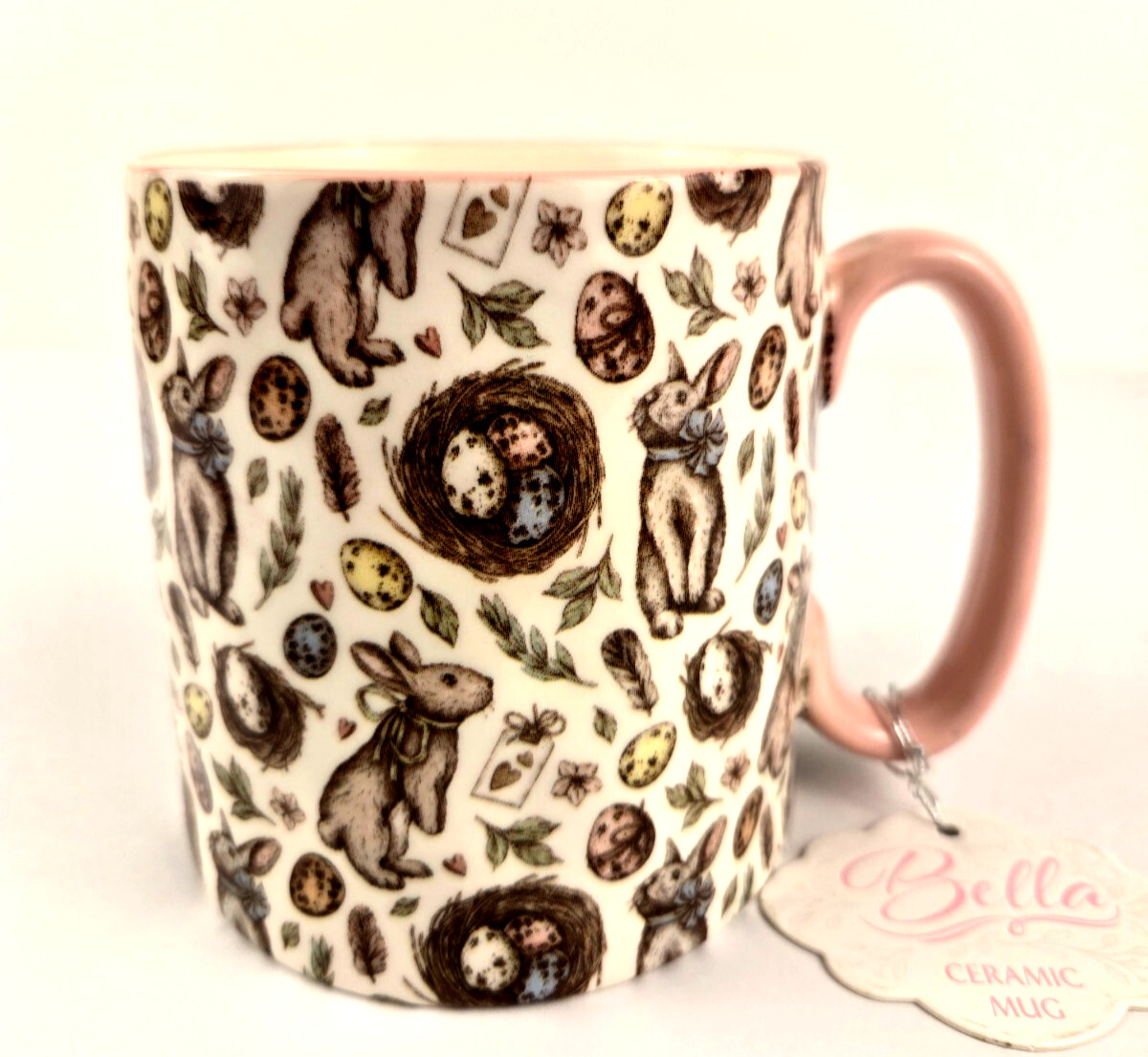 10 Strawberry Street Bella Bunny/Easter Ceramic Coffee Mug Cup  NWT