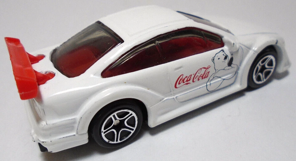 1996 MATCHBOX OPEL CALIBRA COCA-COLA POLAR BEAR WHITE 3" DIECAST CAR WITH RED - Image 4 of 4